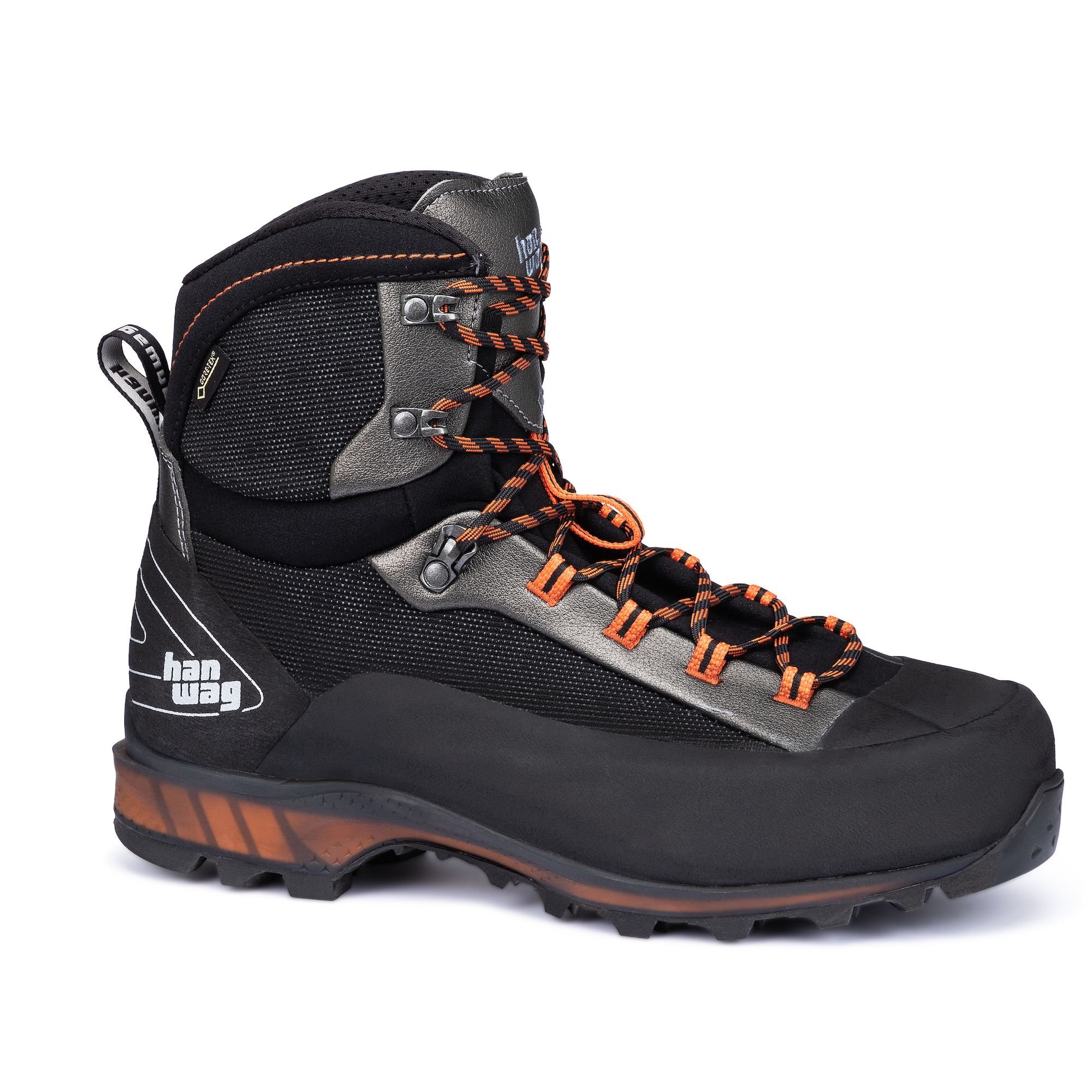 Hanwag Men's Ferrata II GTX Hunting Boots Black/Orange PFYRG5108